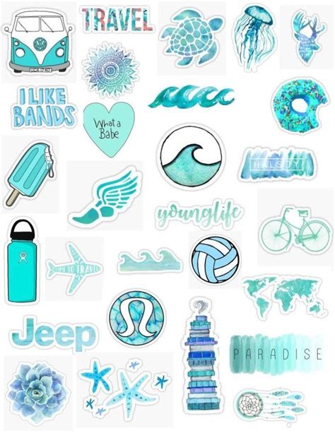 Blue themed collage 💧💙💍💎👤🤳🐦🐟🐬🐳🐋🌐🌁🌊🔮🎒📹🔈📽📫🖊🎵🎶🎟🎿🍬 | Tumblr stickers