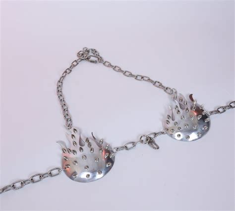 Spiked Fire Metal Armor Bikini Set Chains Of Metal