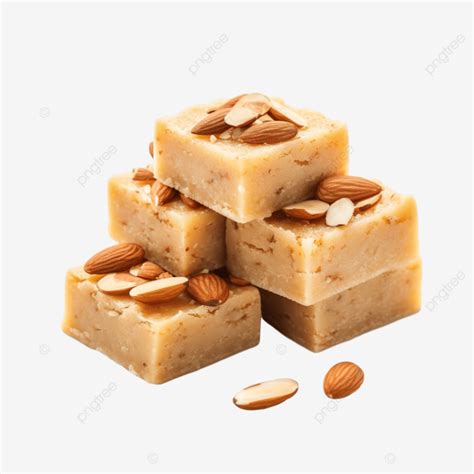 Diwali Special Badam Barfi Sugary Gujarati Plate PNG Transparent