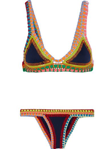 Kiini Kiini Tasmin Crochet Trimmed Triangle Bikini NET A PORTER