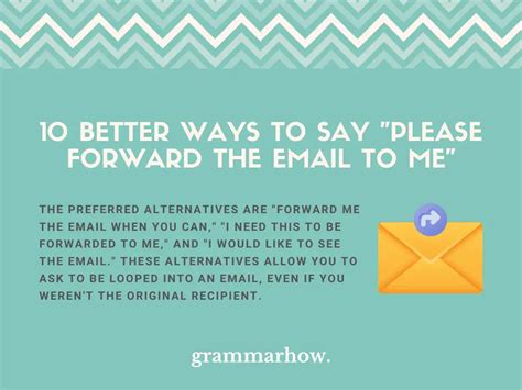 10 Better Ways To Say Please Forward The Email To Me Trendradars