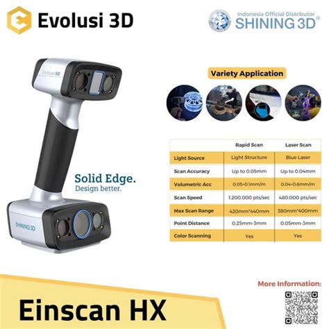 Promo Einscan HX Blue Laser LED 3D Scanner Official Shining 3D