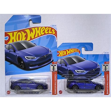 Hot Wheels Tesla Model S Plaid Case P Q Shopee Malaysia