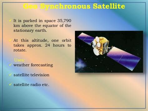 Geo Synchronous And Sun Synchronous Satellites