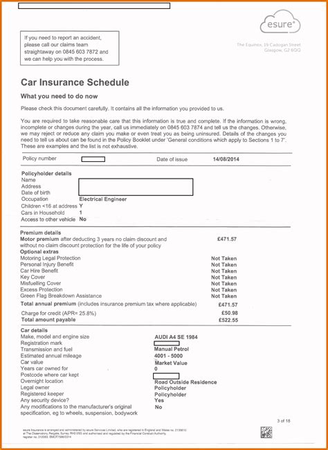 Proof Of Auto Insurance Template - Printable Word Searches