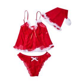 Christmas Underwear Women Santa Lingerie Pajamas Teddy Sleepwear Suit Pcs Shop Today Get It