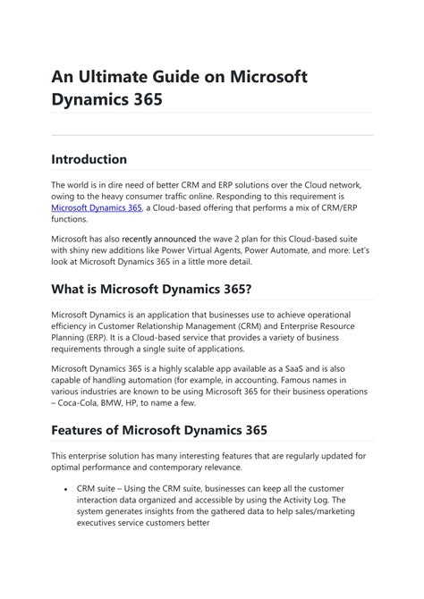 Ppt An Ultimate Guide On Microsoft Dynamics 365 Powerpoint Presentation Id 11369382