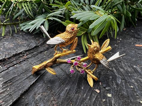 lovebirds brooch bird brooch gold bird brooch brooch bouquet bridal