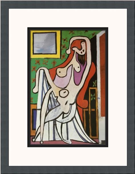 Pablo Picasso Large Nude In Red Armchair Custom Framed Print Etsy Australia