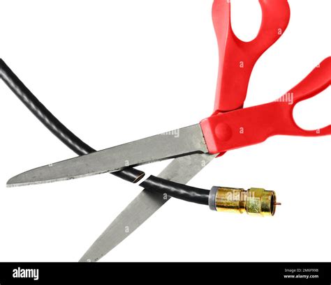 Cord cutting cable concept Stock Photo - Alamy