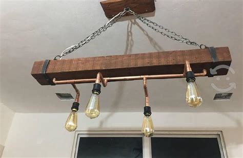 Hermosa Lámpara Rústica Colgante De Viga Madera En México Ciudad De Clasf Casa Y Jardin