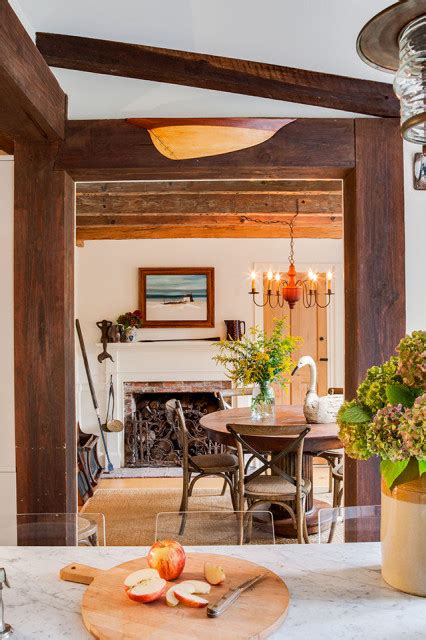 Original Exposed Beams Restored In Dining Room Cranberry Cottage