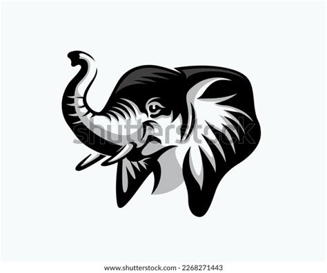 Elephant Head Side View Art Logo Stock Vector Royalty Free 2268271443