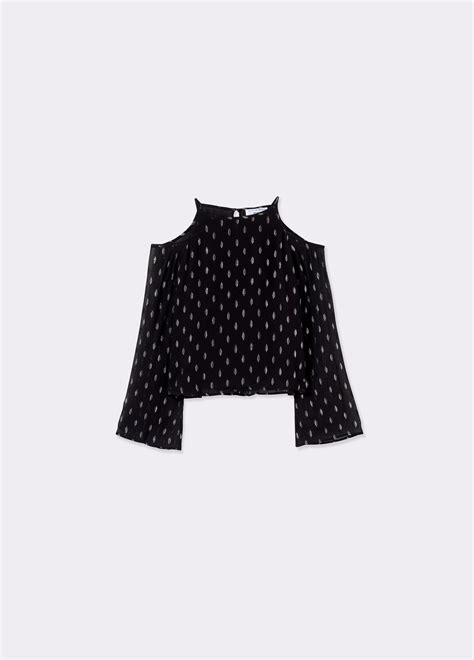 Sparkly off-shoulder blouse | BROWNIE