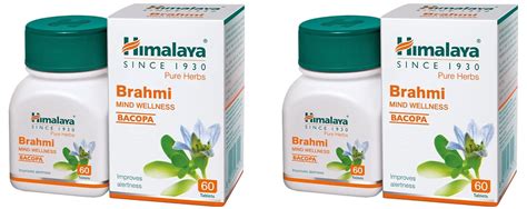 Himalaya Wellness Brahmi, 60 Tablets | Pure Herbs for Mind Wellness ...