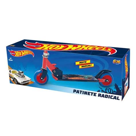 Patinete Infantil Hot Wheels Radical 02 Rodas Blanc Toys Onde brincar vai além da imaginação