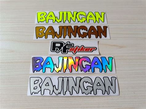 Stiker Bajingan Cutting Sticker Motor Mobil Kata Kata Lucu Lazada