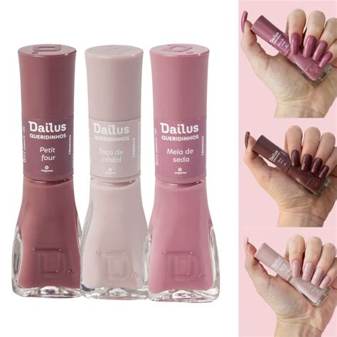 Dailus Kit Esmaltes Em Tons Claros Nude Queridinhos Shopee Brasil