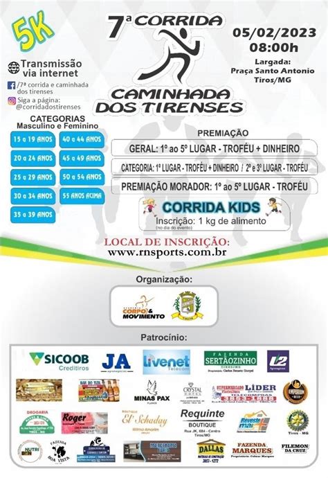 Portal Minas Gerais Eventos SETIMA CORRIDA E CAMINHADA DOS TIRENSES