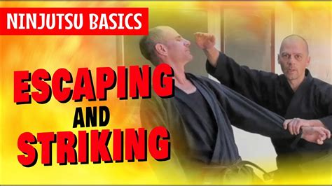 ninjutsu basics escape  striking techniques youtube