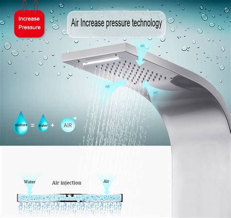 2024 Custom Digital Display Waterfall Shower Panel Hot Sale Shower Head Panel Shower Set Brass