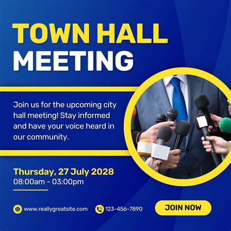 Town Hall Meeting Invitation