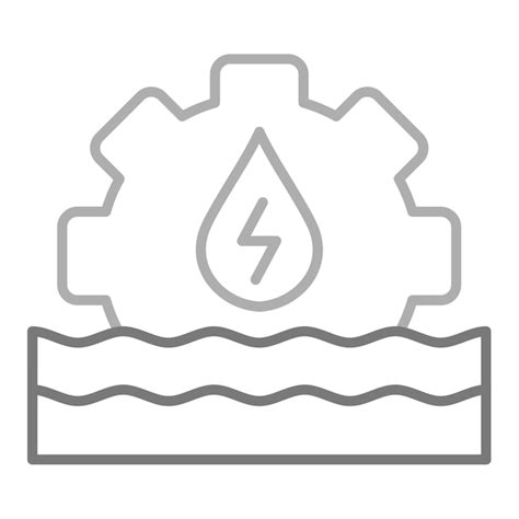 Hydro Power Icon Wasserkraft Symbol Premium Vektor