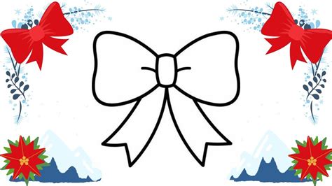 How To Draw A Bow Rippon And Coloring Easy طريقة رسم فيونكة سهله و