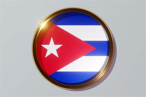 Premium Photo The National Flag Of Cuba In The Form Of A Round Window