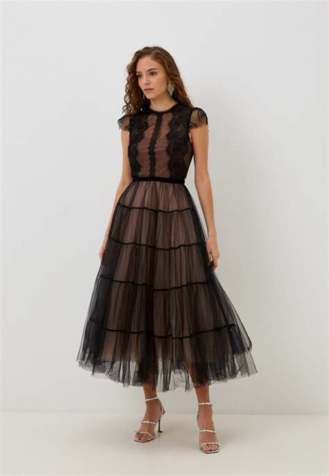 Платье Rich Naked Ivi midi dress цвет черный MP002XW0XH2V купить в интернет магазине Lamoda