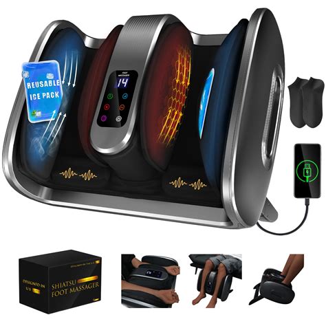 SUMELL Foot Massager with Heat & Ice Therapy-FSA HSA Eligible-Shiatsu