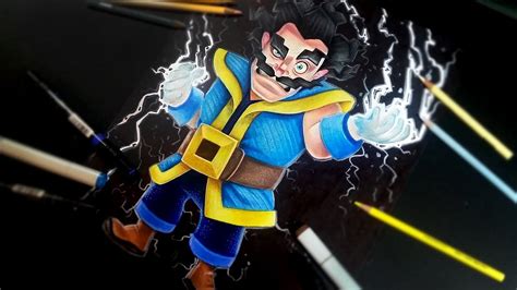 COMO DIBUJO AL MAGO ELÉCTRICO CLASH ROYALE Trada Art YouTube