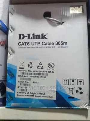 D Link Cat6 Pure Copper Cable In Lekki Networking Products La Vie