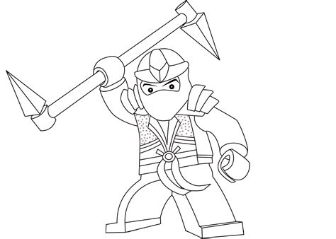 Lego Ninjago Lloyd The Green Ninja Coloring Page Free Printable