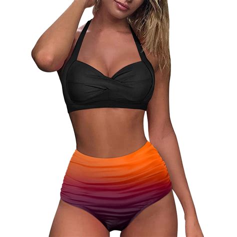 Pmuybhf Female July Plus Size Bikini With Shorts Women High Waisted