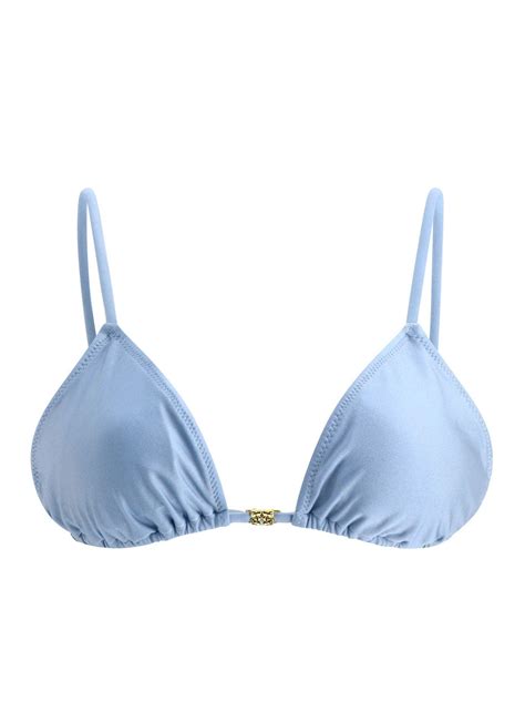 Ganni String Bikini Top In Blue Lyst