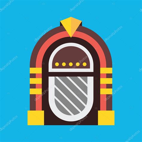 Vector Retro Jukebox Icon Stock Vector Image By Magurok