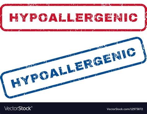 Hypoallergenic Rubber Stamps Royalty Free Vector Image