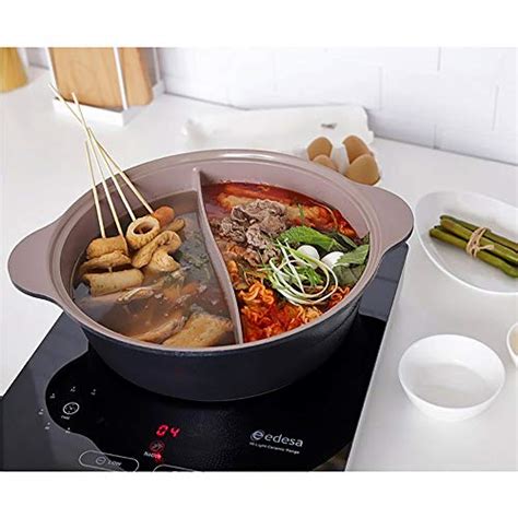 Cookin IH Shabu Shabu Divider Hot Pot Induction Cooktop Ceramic Coating Double Sauce Pot 11