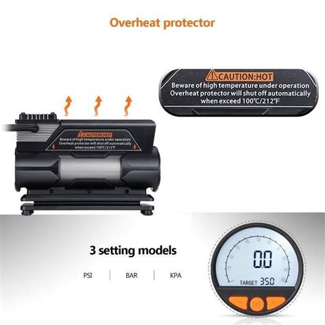 TACKLIFE TACKLIFE ACP1C Portable Tire Inflator DC 12V 150PSI Air