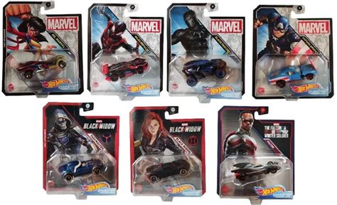 Mattel Hot Wheels Character Cars Marvel Heroes Miles Morales Taskmaster S Lect Eur