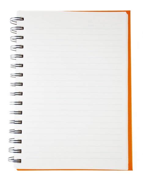 Blank Background Paper Spiral Notebook Isolated On White — Stock Photo