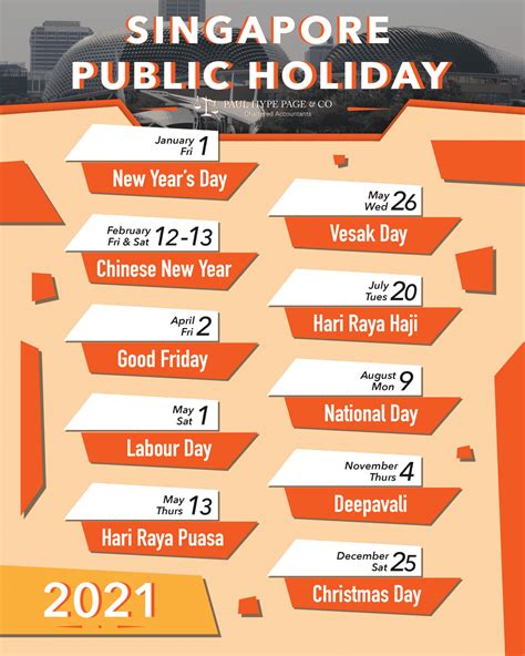 Singapore Public Holidays: The Updated List