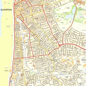 Blackpool Offline Street Map, including the Blackpool Tower, Princes ...