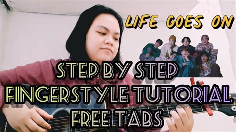 Free Tabs Bts 방탄소년단 Life Goes On Fingerstyle Guitar Tutorial Youtube