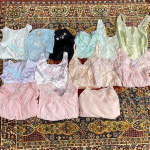 Vintage Intimates Sleepwear Vintage Lingerie Bundle Fourteen Items Dress Top Skirt Pink