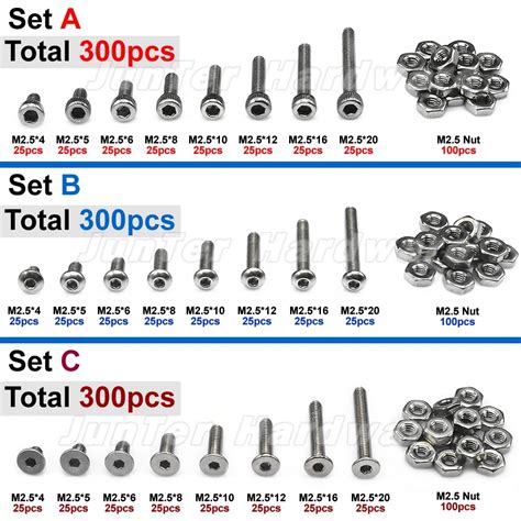 300 Sztuk M25 25mm A2 śruby Imbusowe Ze Stali Nierdzewnej Z łbem