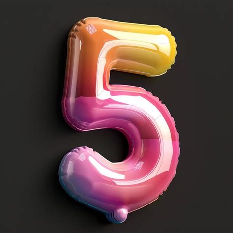 digital art image  number   blank background premium ai