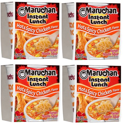 Maruchan Instant Lunch Hot Spicy Chicken Flavor 2 25 Oz Pack Of 4 Walmart