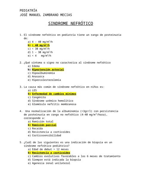 Docx Web Viewsindrome Nefr Tico El S Ndrome Nefr Tico En Pediatr A